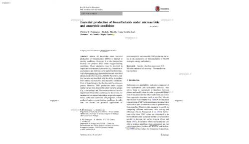 Bacterial production of biosurfactants under microaerobic and anaerobic conditions